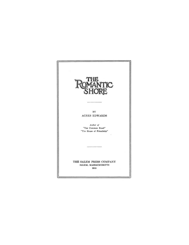 Massachusetts: The Romantic Shore (Softcover)