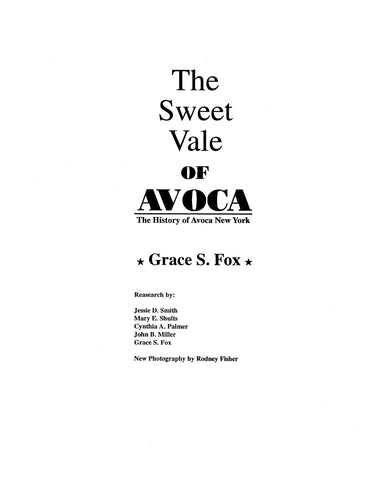 AVOCA, NY: The Sweet Vale of Avoca, The History of Avoca New York