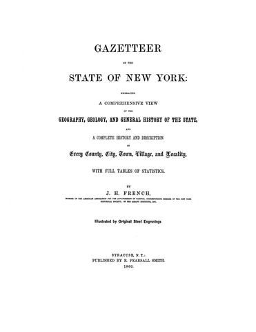 GAZETTEER OF THE STATE OF NEW YORK Embracing a Comprehensive View of the Geography, Geology, and General History of the State (Hardcover)