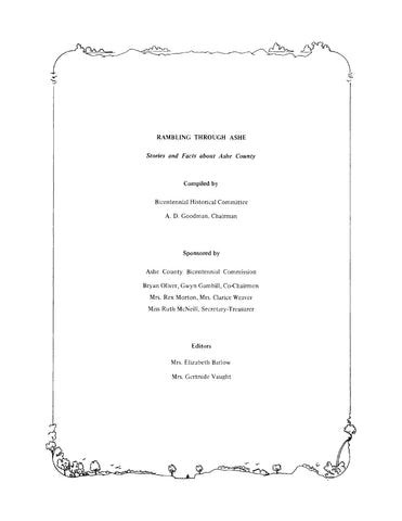 ASHE, NC: Rambling Through Ashe (Softcover)
