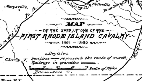 MAP: 1st Rhode Island Cavalry
