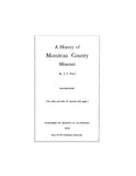 MONITEAU, MO: HISTORY OF MONITEAU COUNTY