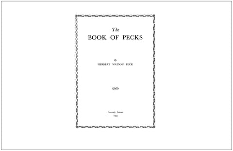 PECK: The Book of Pecks
