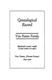 VAN PATTEN: Genealogical Record of Van Patten Family, 1641-1922