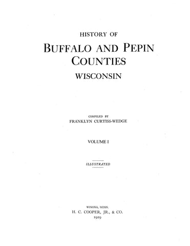 BUFFALO, WI:  HISTORY OF BUFFALO AND PEPIN COUNTIES (Hardcover)