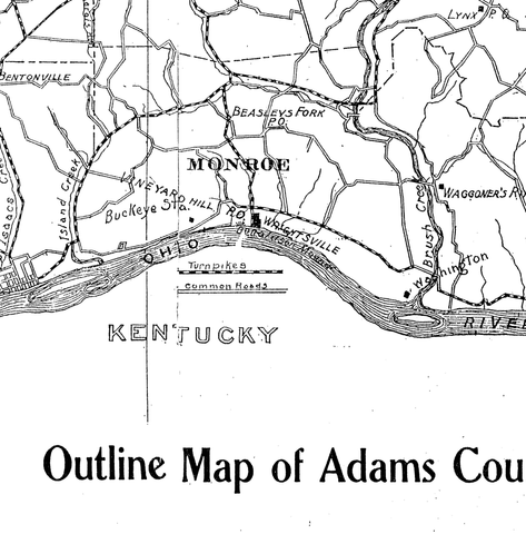 MAP: Adams County, Ohio
