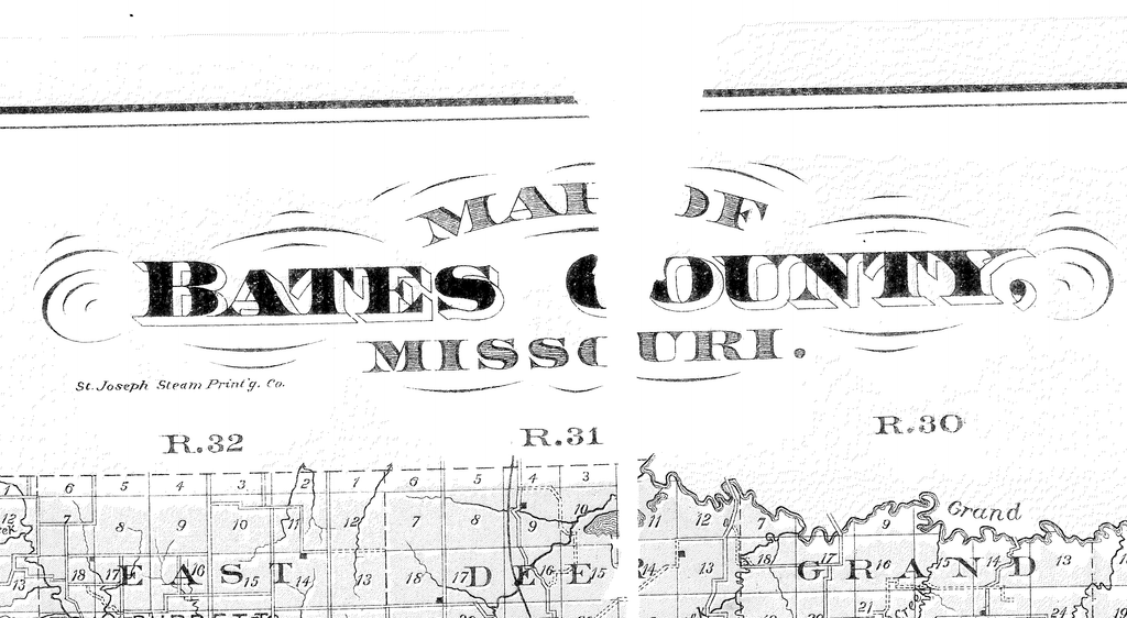 MAP Bates County, Missouri Higginson Book Company, LLC