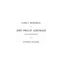 ACHENBACH:  Family Memorial of John Phillip Achenbach & Descendants in the US. (Softcover)