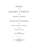 ADAMS: History of the Adams Family