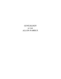 ALLEN: Genealogy of the Allen Family of Prudence Island, Rhode Island