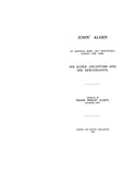 ALDEN: John Alden of Ashfield, MA & Chautauqua Co., NY: His Alden Ancestors & His Descendants