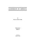 ALDERMAN:  ALDERMANS IN AMERICA