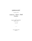 ANDERSON: Genealogy, in part, of the Anderson-Owen-Beall Families