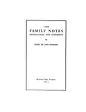 ANDREWS: A Few Family Notes, Genealogical & Otherwise