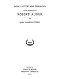 AUGUR: Family History & Genealogy of the Descendants of Robert Augur of New Haven Colony