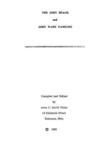 BEACH: The John Beach & John Wade Families