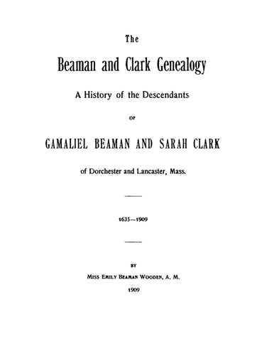 BEAMAN and CLARK Genealogy