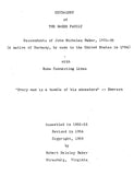BAKER Family Genealogy: Descendants of John Nicholas Baker, 1701-1763