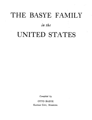 BASYE Family in the United States
