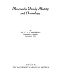 Bauersachs Family History and Chronology