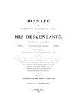 LEE: John Lee of Farmington, Hartford Co. CT, and His Descendants, 1634-1897 (2nd Edition) 1897