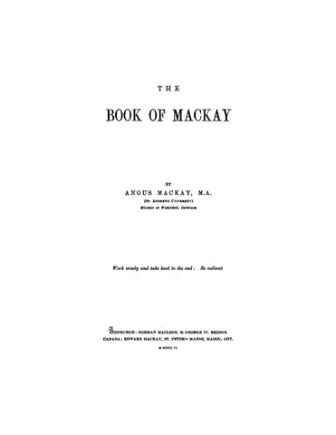 MACKAY: The Book of Mackay