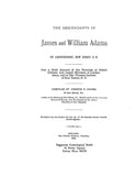 ADAMS: Descendants of James & William Adams of Londonderry, Now Derry, NH