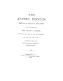 AXTELL Record: Descendants of Henry Axtell, of Morris County, New Jersey