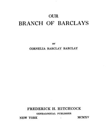 BARCLAY: Our Branch of Barclays