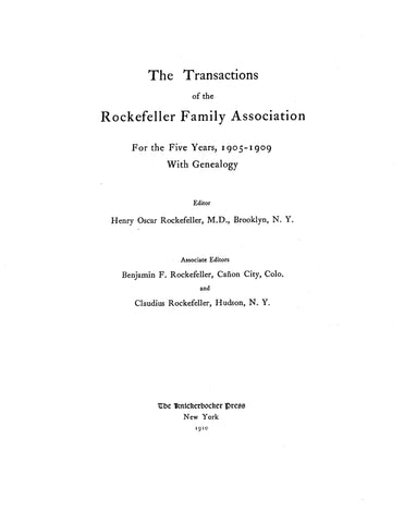 ROCKEFELLER Genealogy